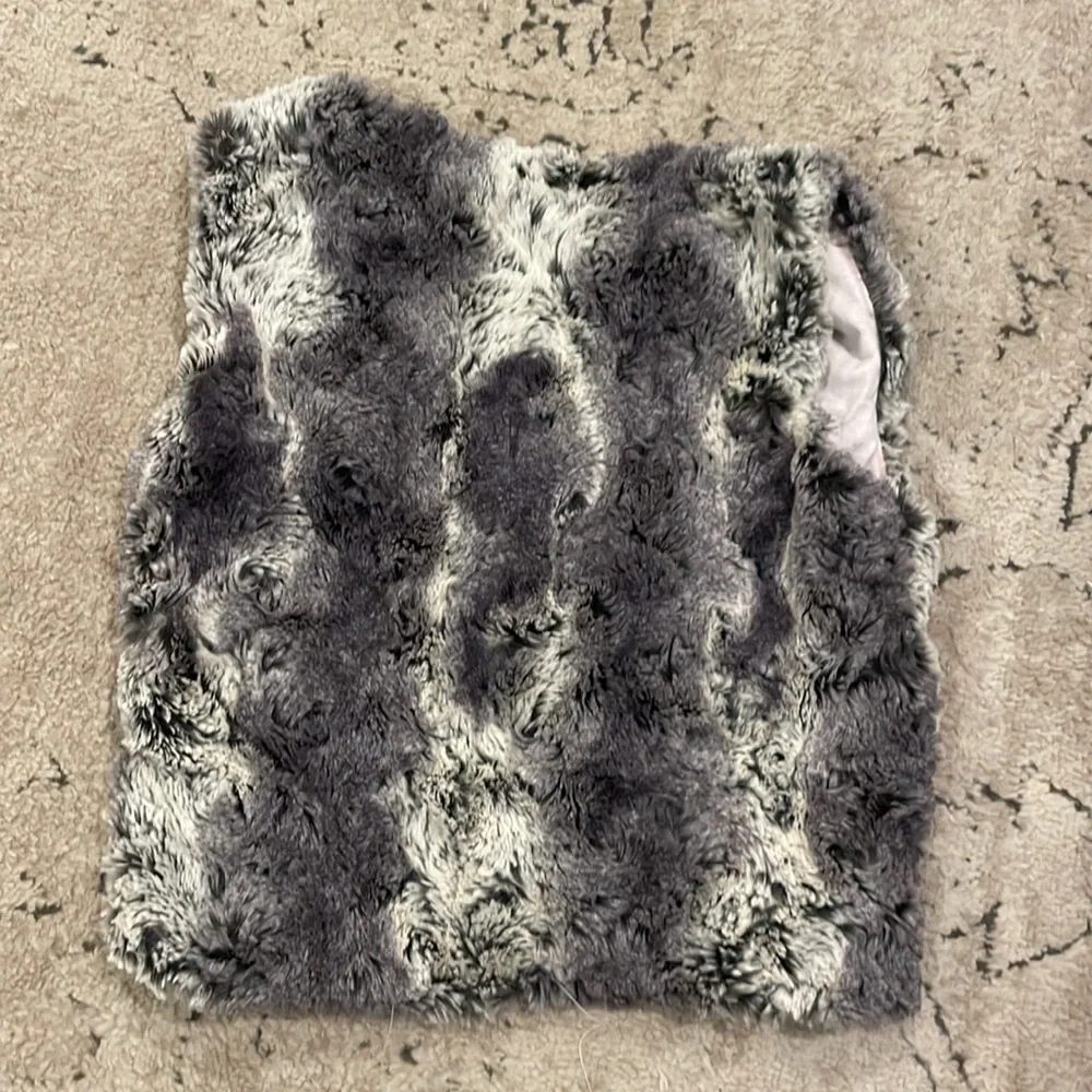 Cat & Jack Charcoal Faux Fur Vest